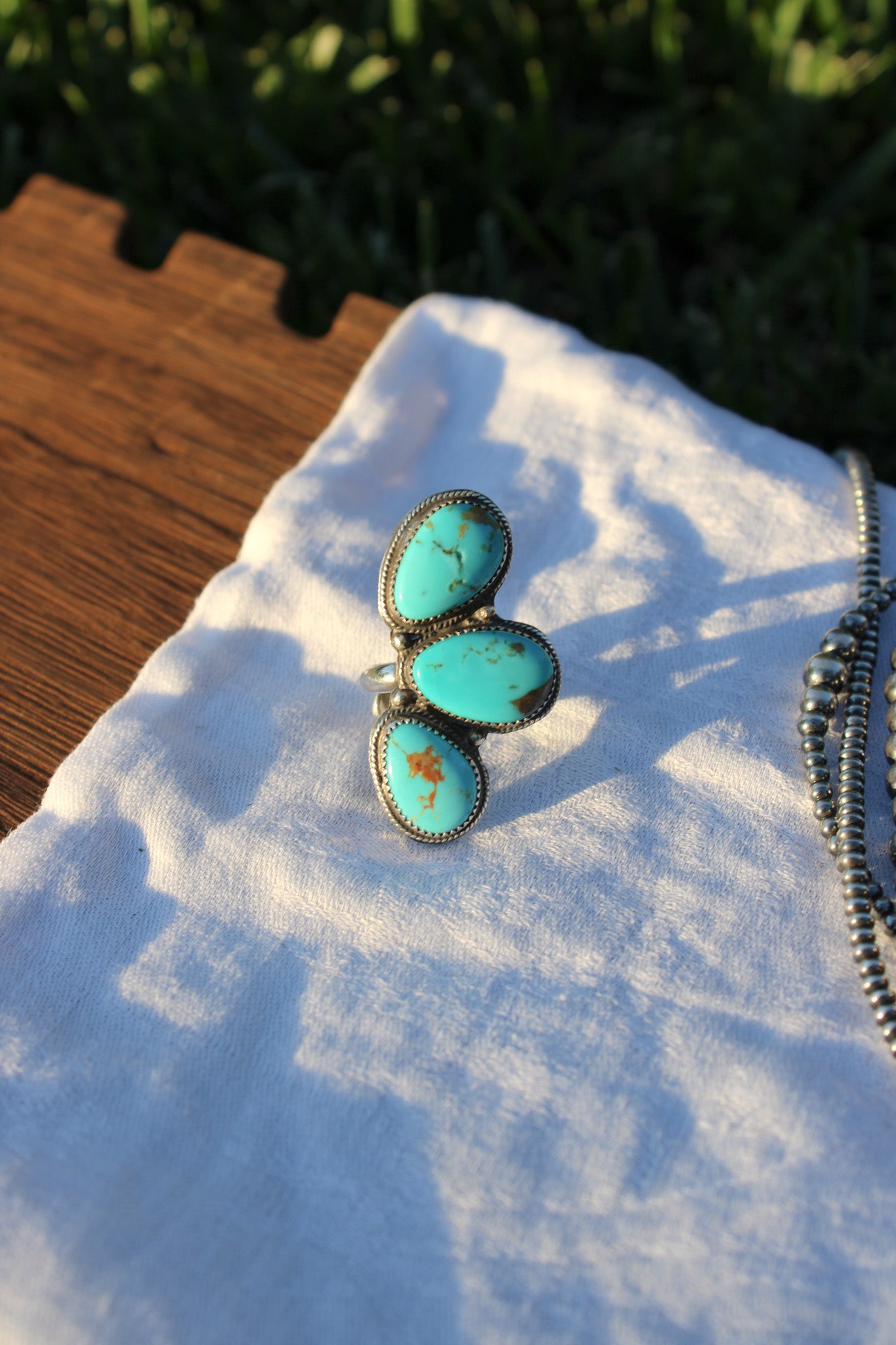 3 Stone Adjustable Statement Ring