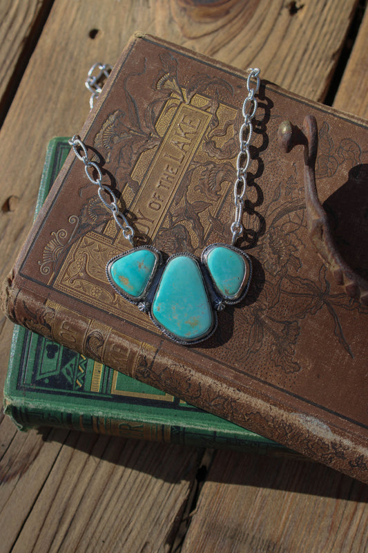 3 Stone Statement Royston Necklace