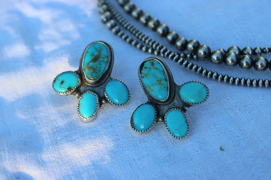 4 Stone Statement Earrings
