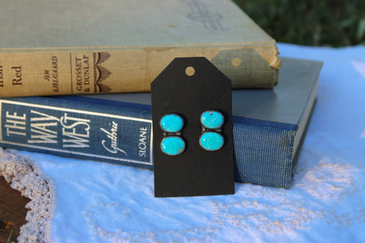 Stacked Turquoise Studs