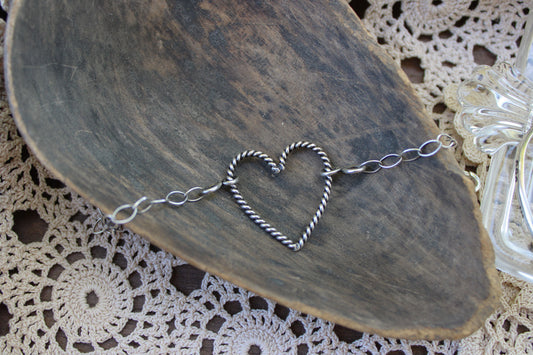 Silver Heart Bracelet