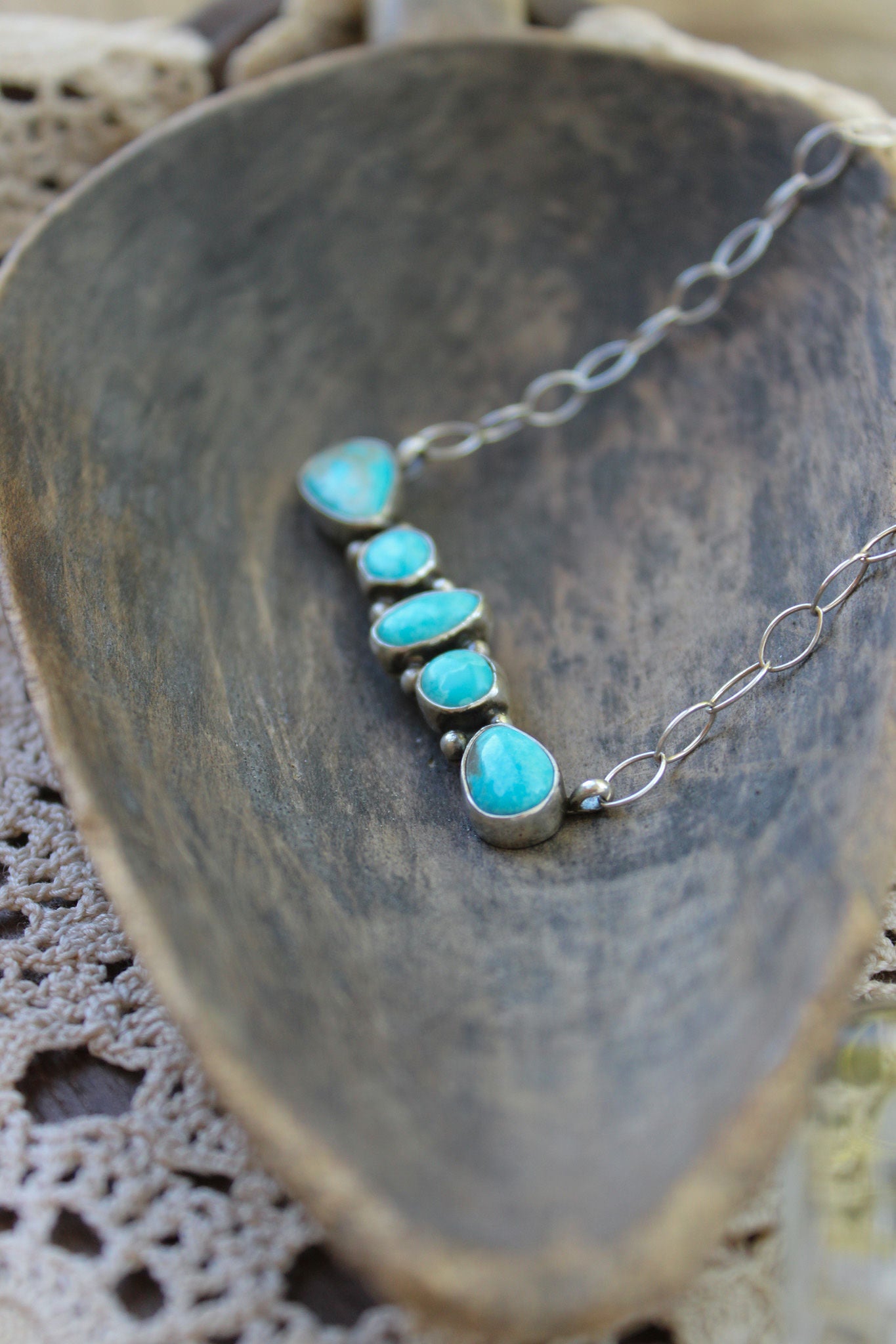 5 Stone Bar Necklace