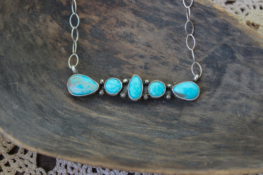 5 Stone Bar Necklace
